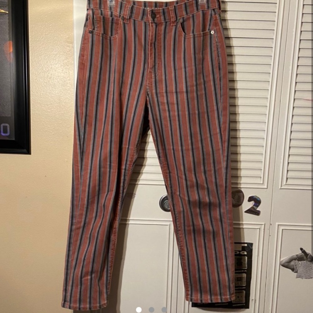 American Eagle colorful rainbow striped jeans